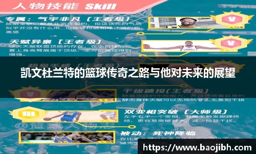 凯文杜兰特的篮球传奇之路与他对未来的展望